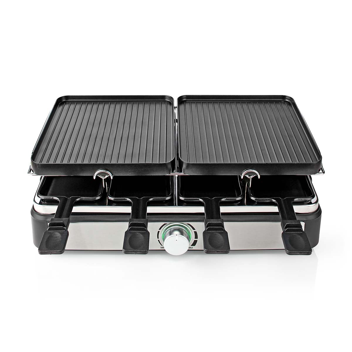 Gourmet / Raclette | Grill / Stone | 8 Persons | Spatula | Temperature setting | Non-stick coating | Rectangle