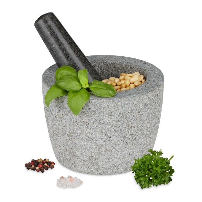 Granite mortar with impact