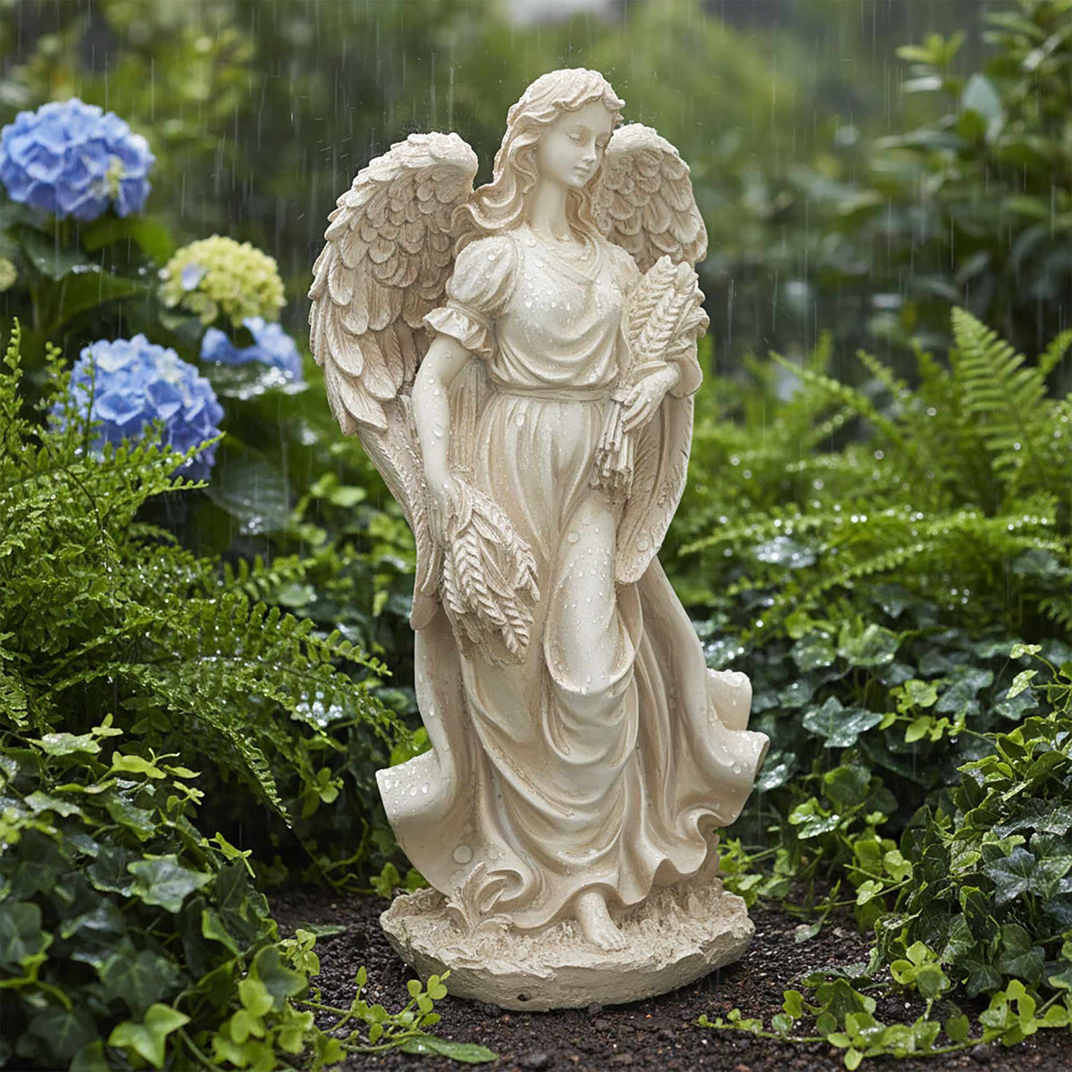 Grave Angel Statue, Weather-Resistant Memorial Ornament