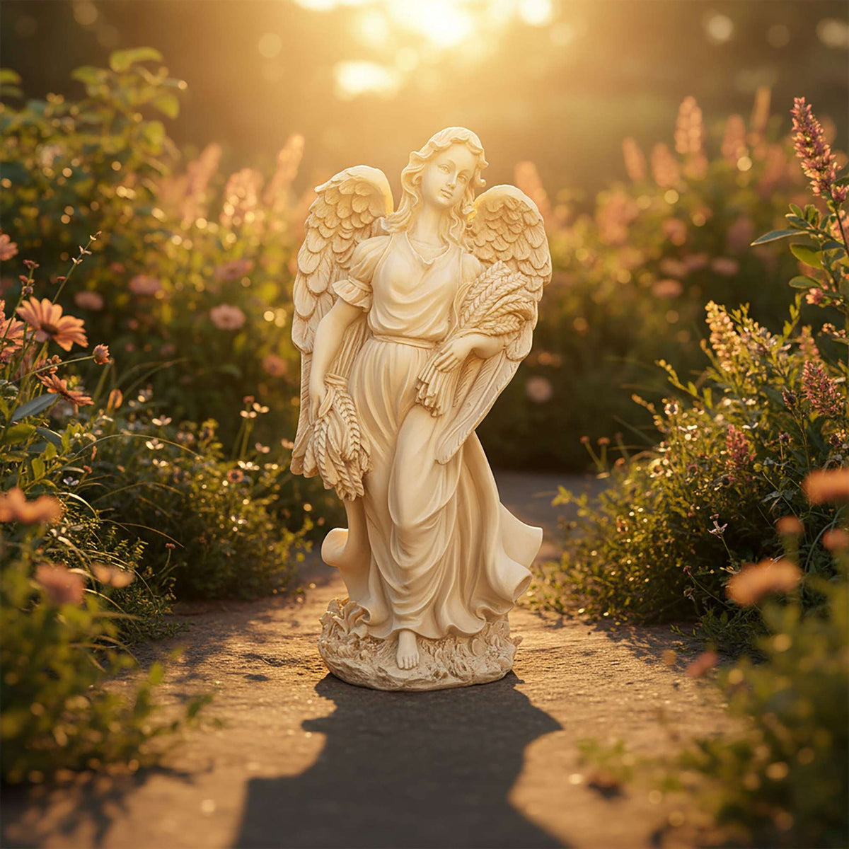 Grave Angel Statue, Weather-Resistant Memorial Ornament