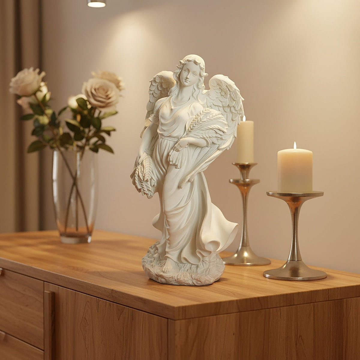 Grave Angel Statue for Cemetery or Garden, Weather-Resistant