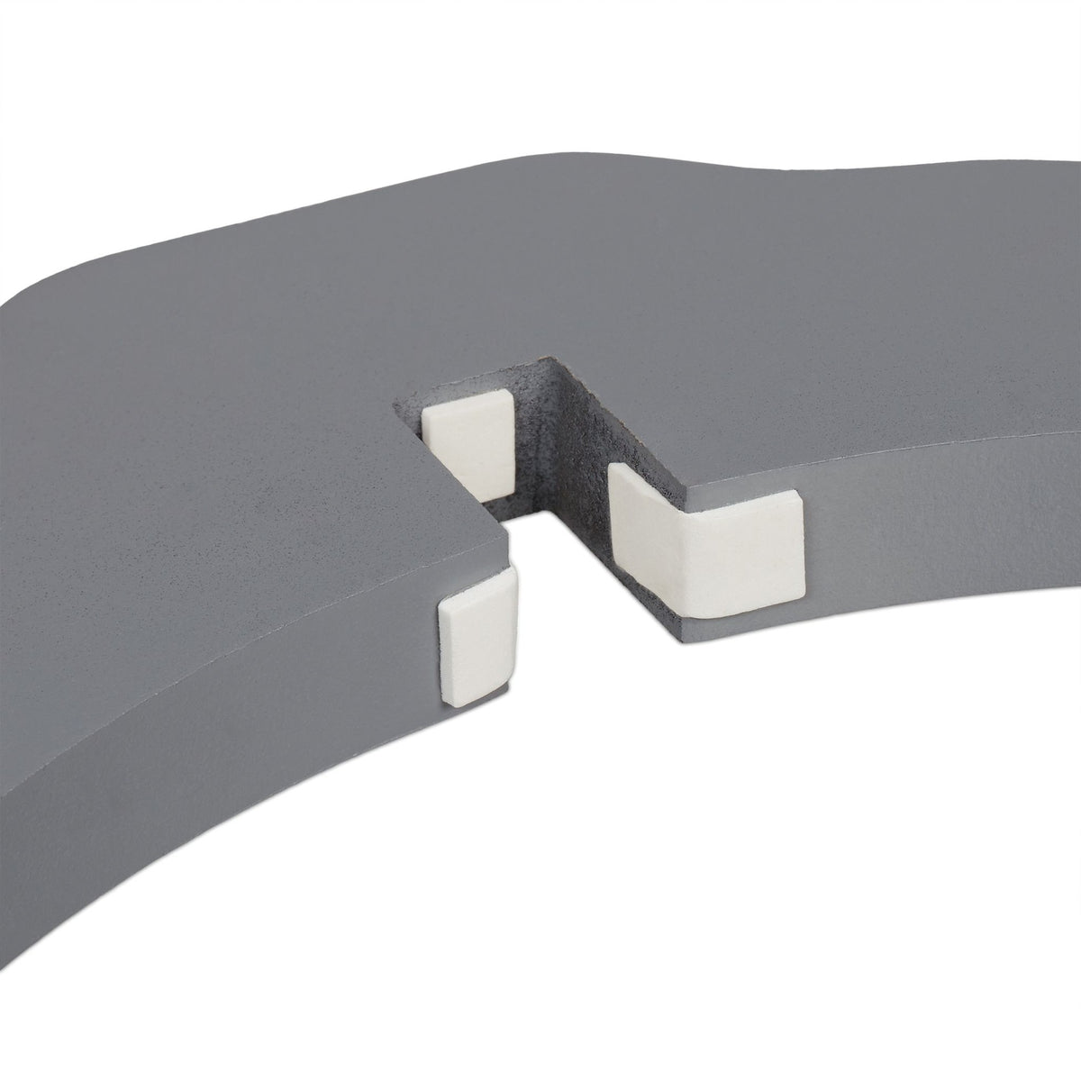 Gray security gate with door 70 cm