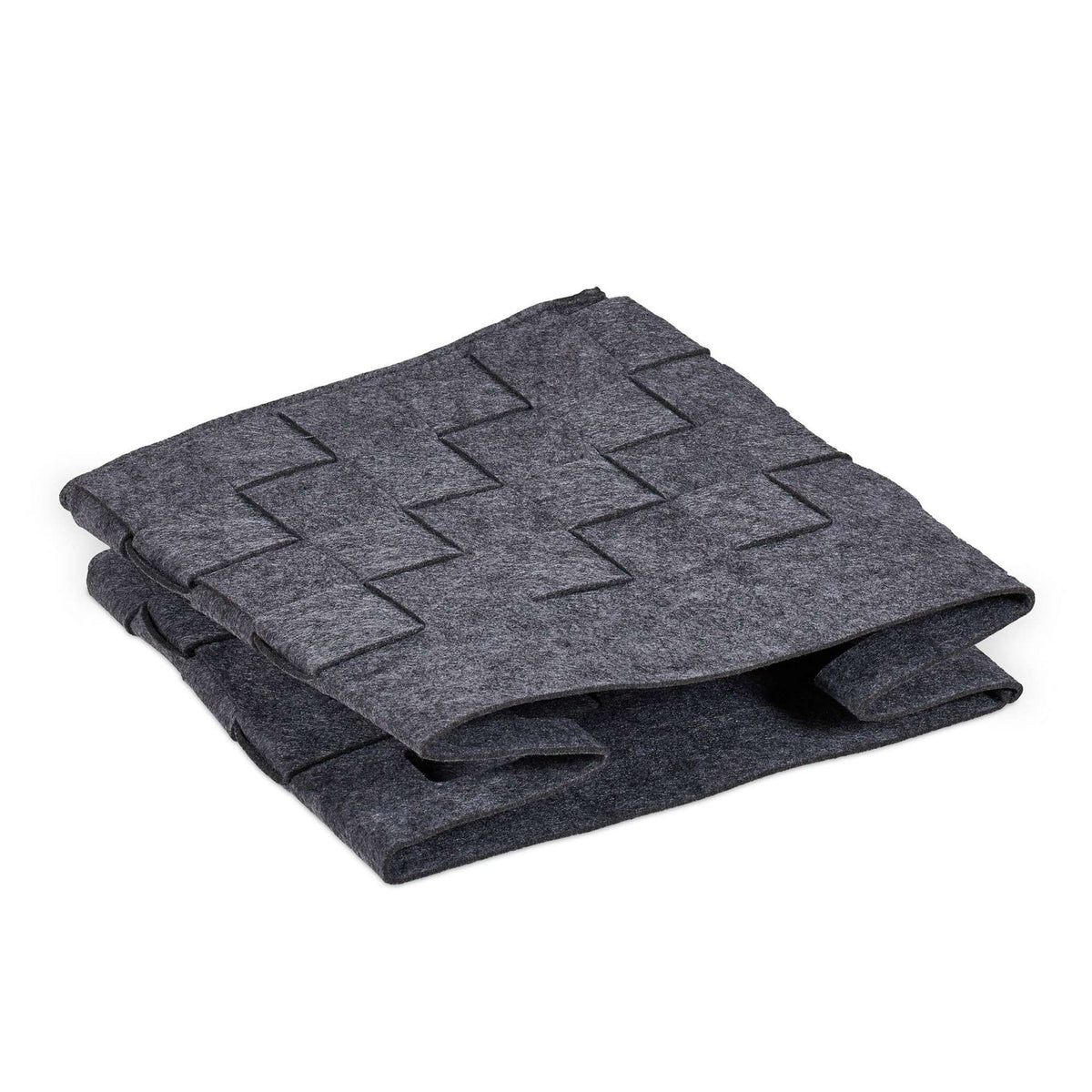 Gray storage basket in felt Set of 2