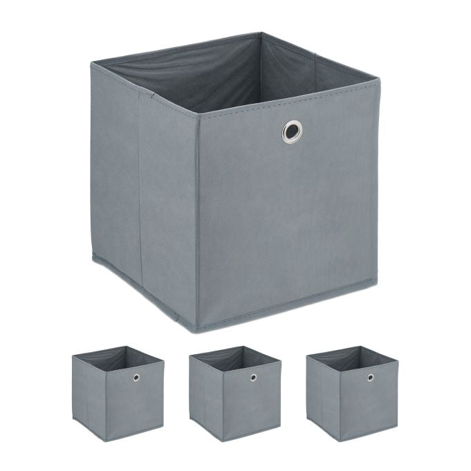 Gray storage box - 4 pcs