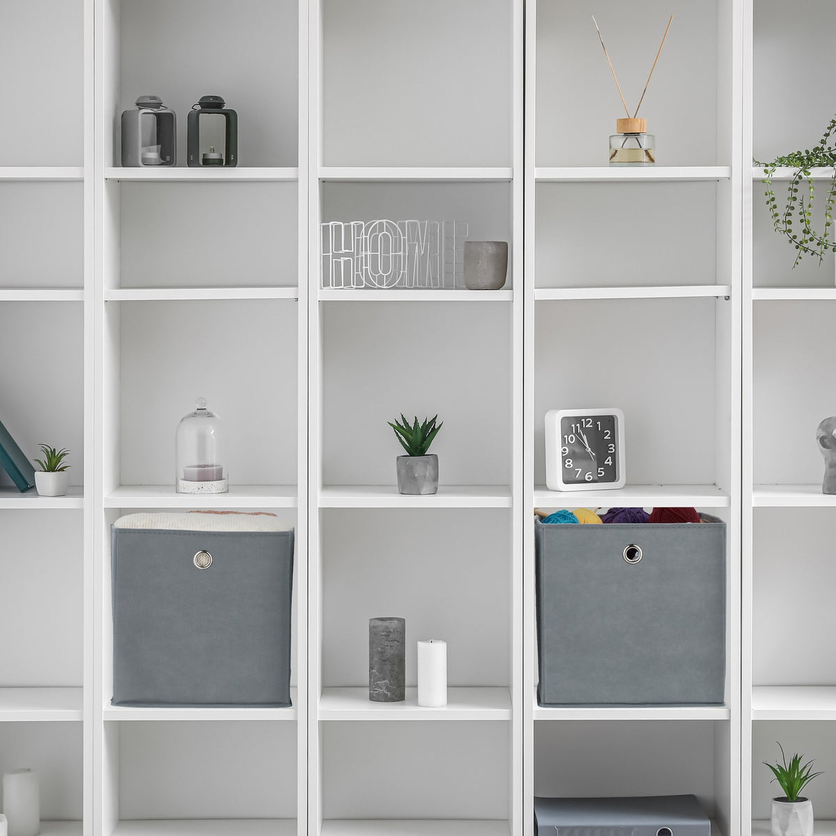Gray storage box - 4 pcs