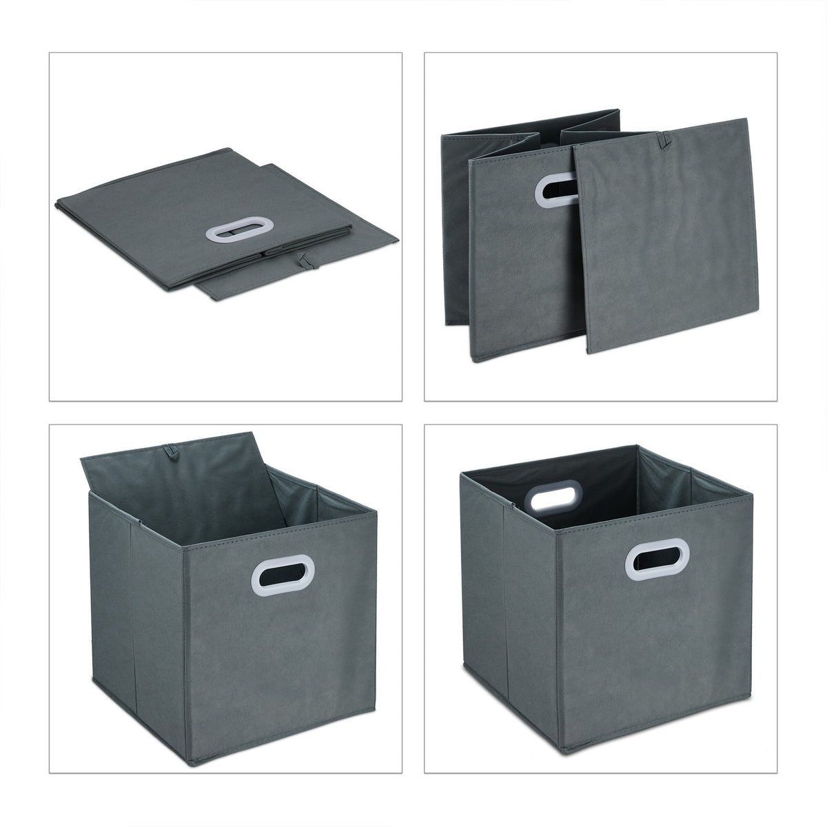 Gray storage box - set of 4