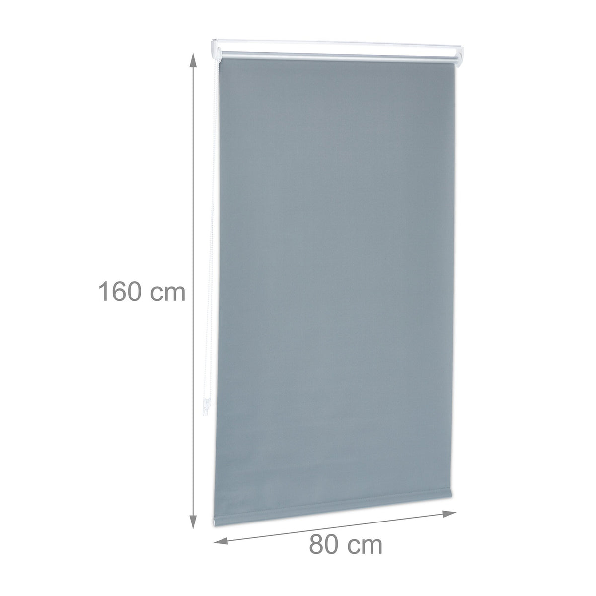 Gray thermal roller blind 160 cm long