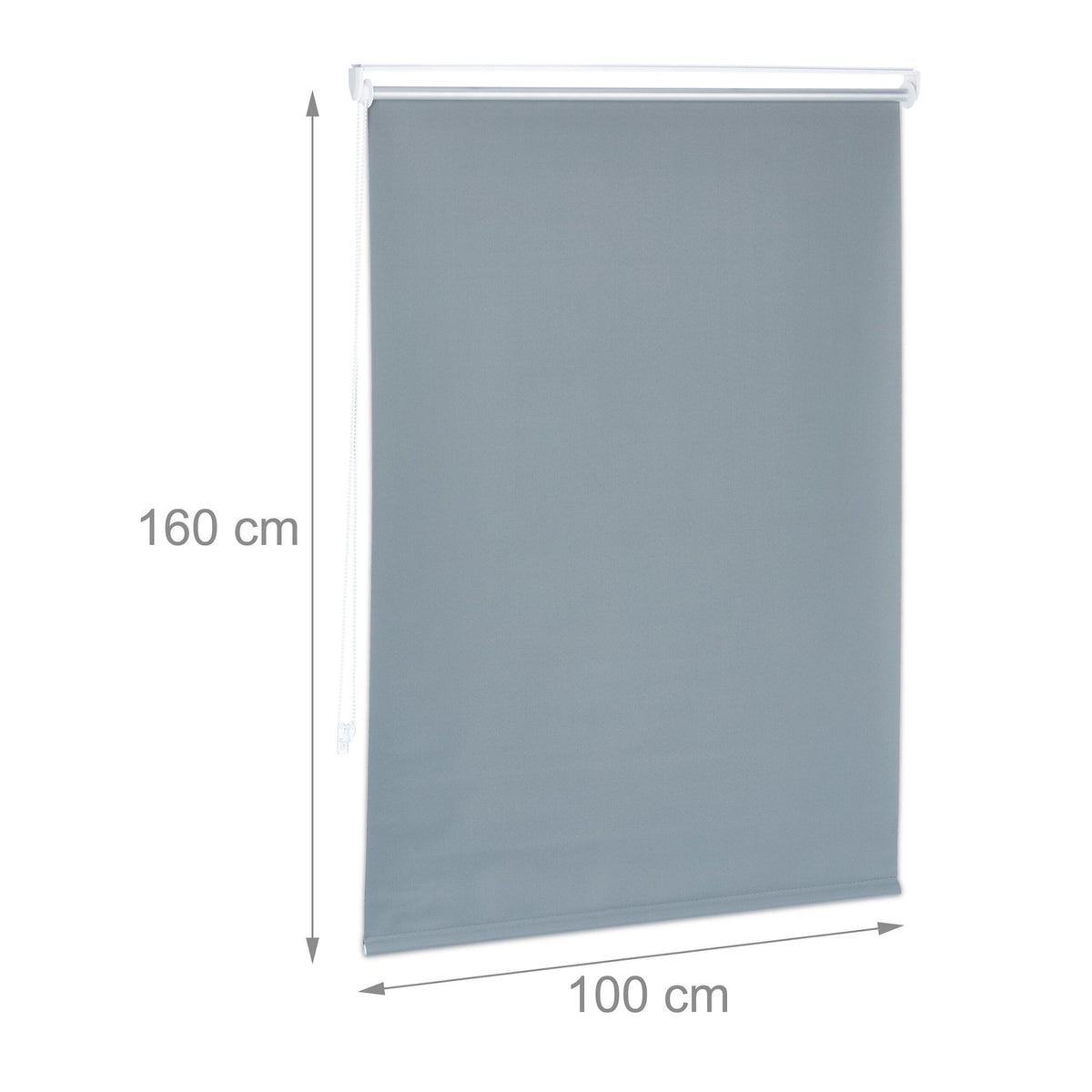 Gray thermal roller blind 160 cm long