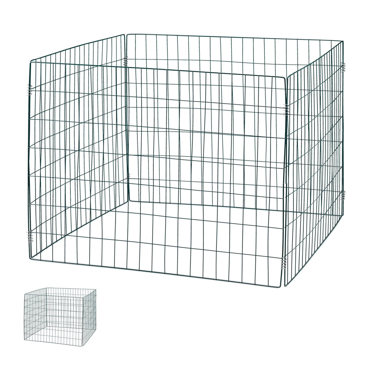 Green Steel Compost Bins Set of 2, High Capacity
