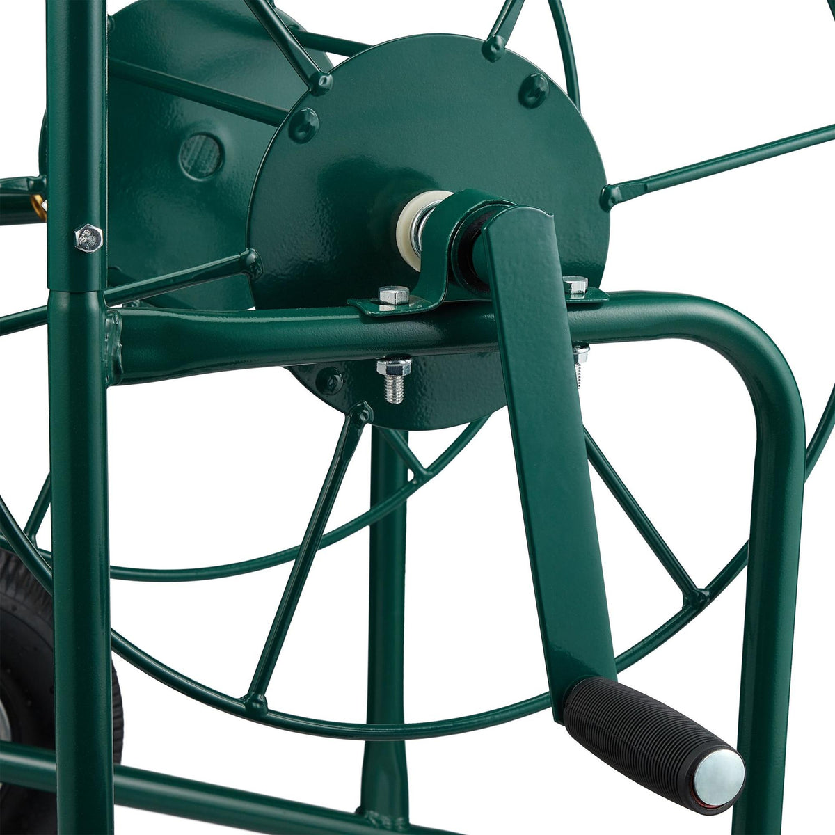 Green Steel Hose Trolley