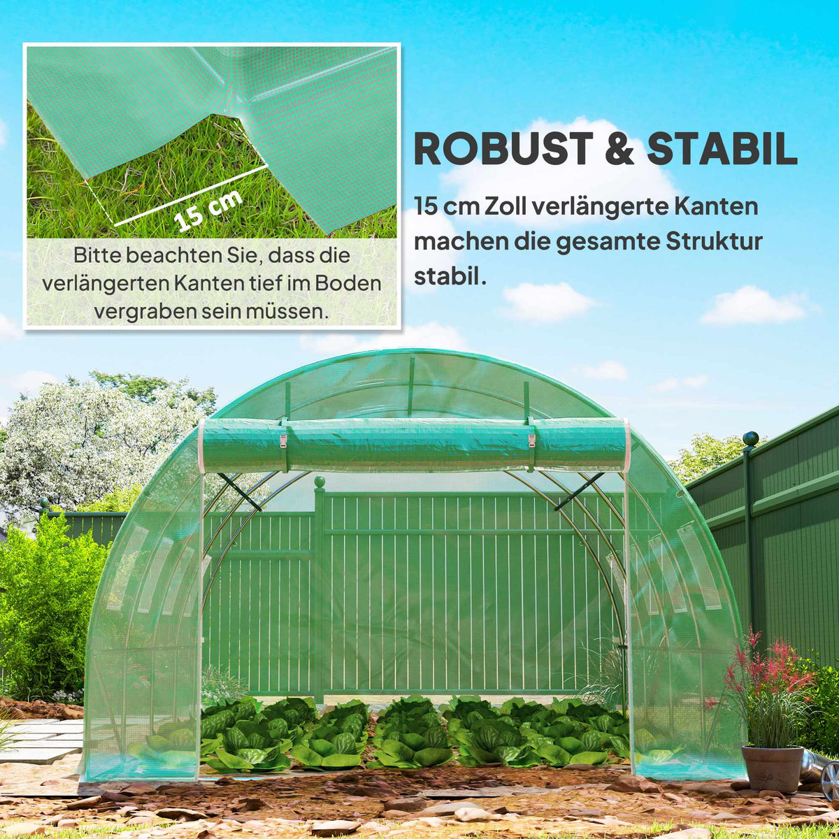 Greenhouse Cover Replacement, Weatherproof, 400x300x200 cm