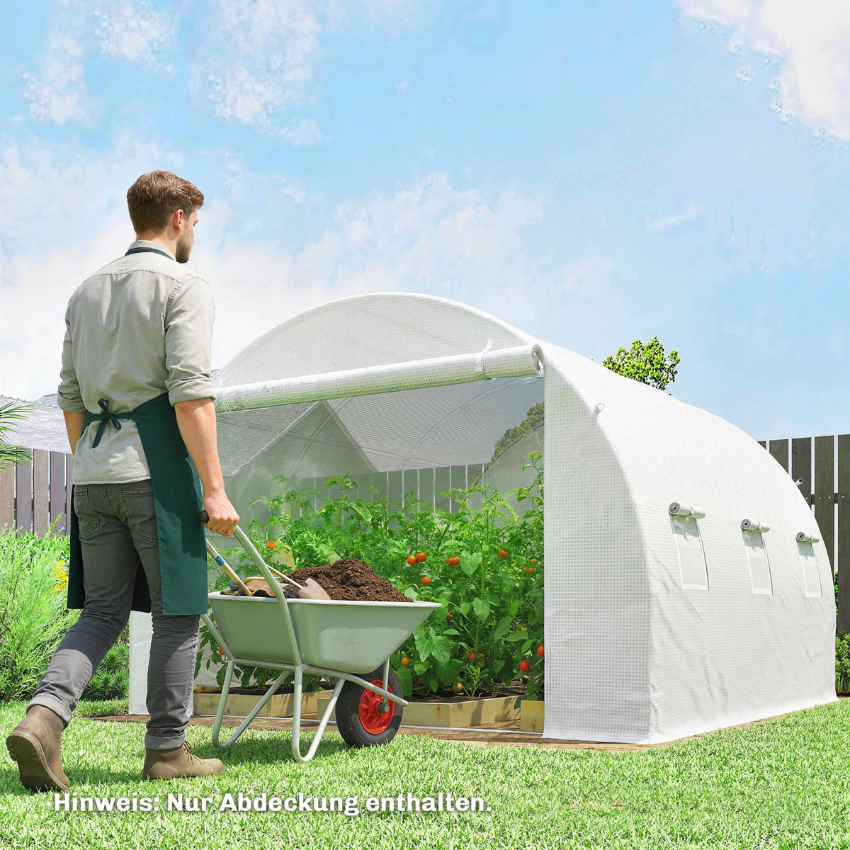Greenhouse PE Cover, 300x300x200 cm, Waterproof
