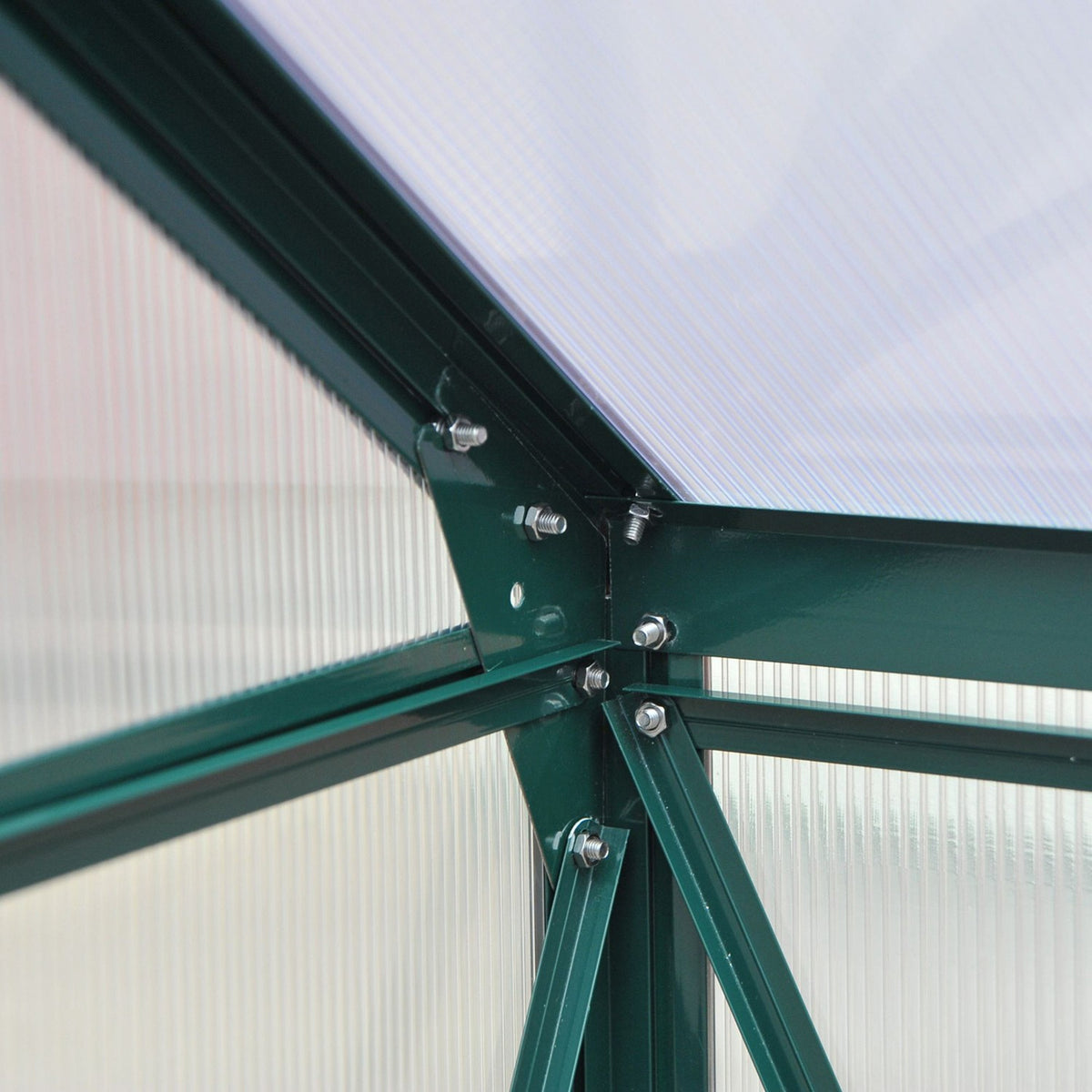 Greenhouse With Aluminum Frame Greenhouse With Skylight, Door, Foundation, Walk-In, Weather-Resistant, 190X192X201Cm
