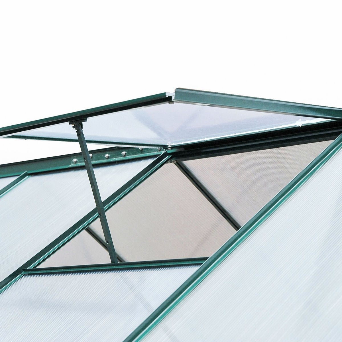 Greenhouse With Aluminum Frame Greenhouse With Skylight, Door, Foundation, Walk-In, Weather-Resistant, 190X252X201Cm