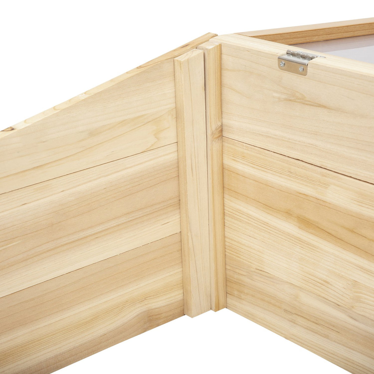 Greenhouse Wooden Cold Frame Box, Greenhouse & Garden Plant Box System, 100X50X35 Cm, Natural, Fir, Pc Board