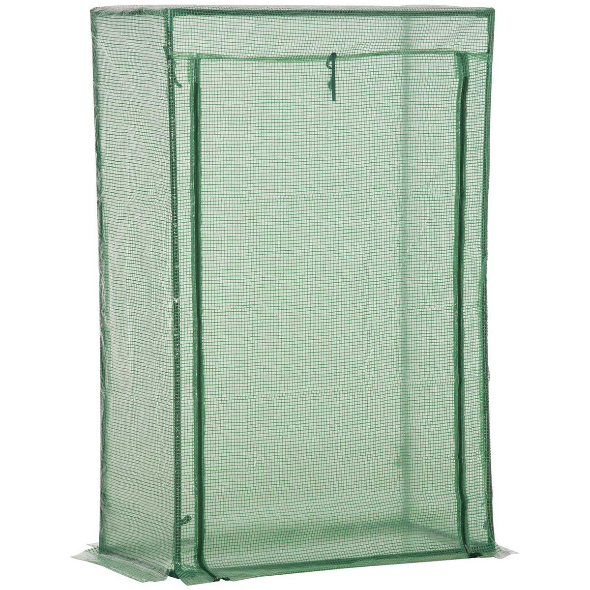 Greenhouse greenhouse with roll-up door 100x50x150cm made of steel and plastic in green for plant care and cultivation