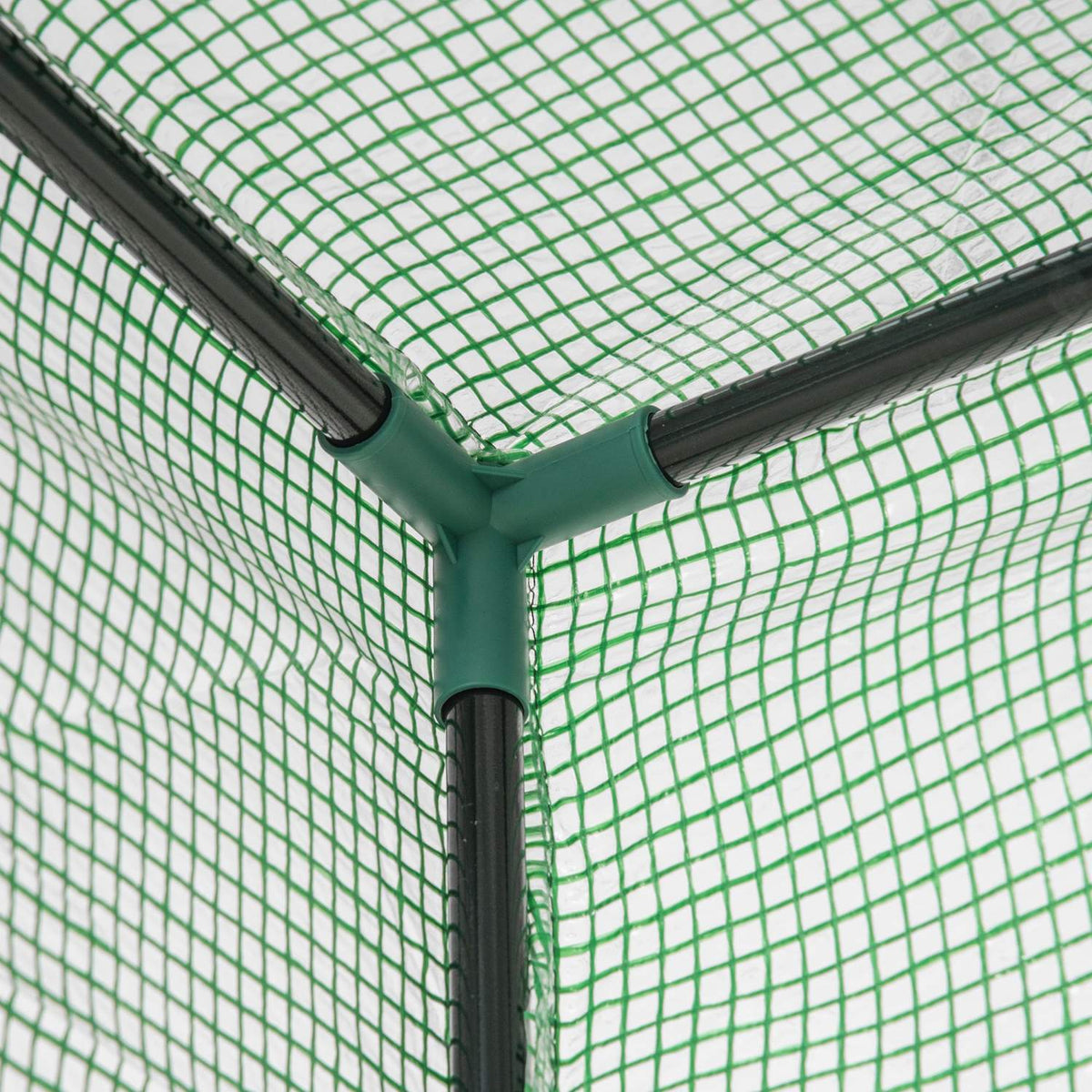 Greenhouse greenhouse with roll-up door 100x50x150cm made of steel and plastic in green for plant care and cultivation