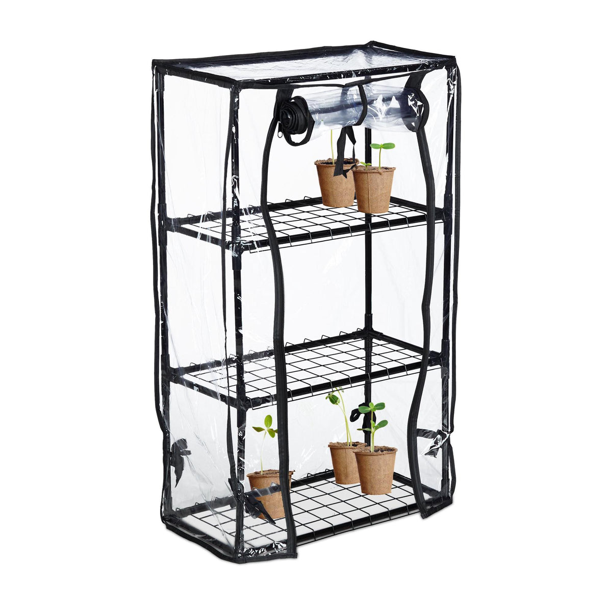 Greenhouse with 3 shelves for balcony