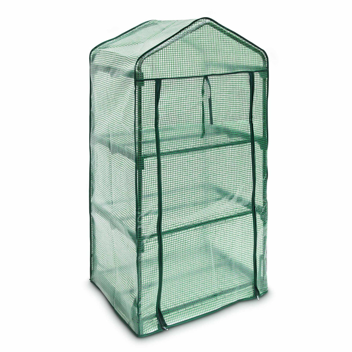 Greenhouse with net-reinforced PE foil