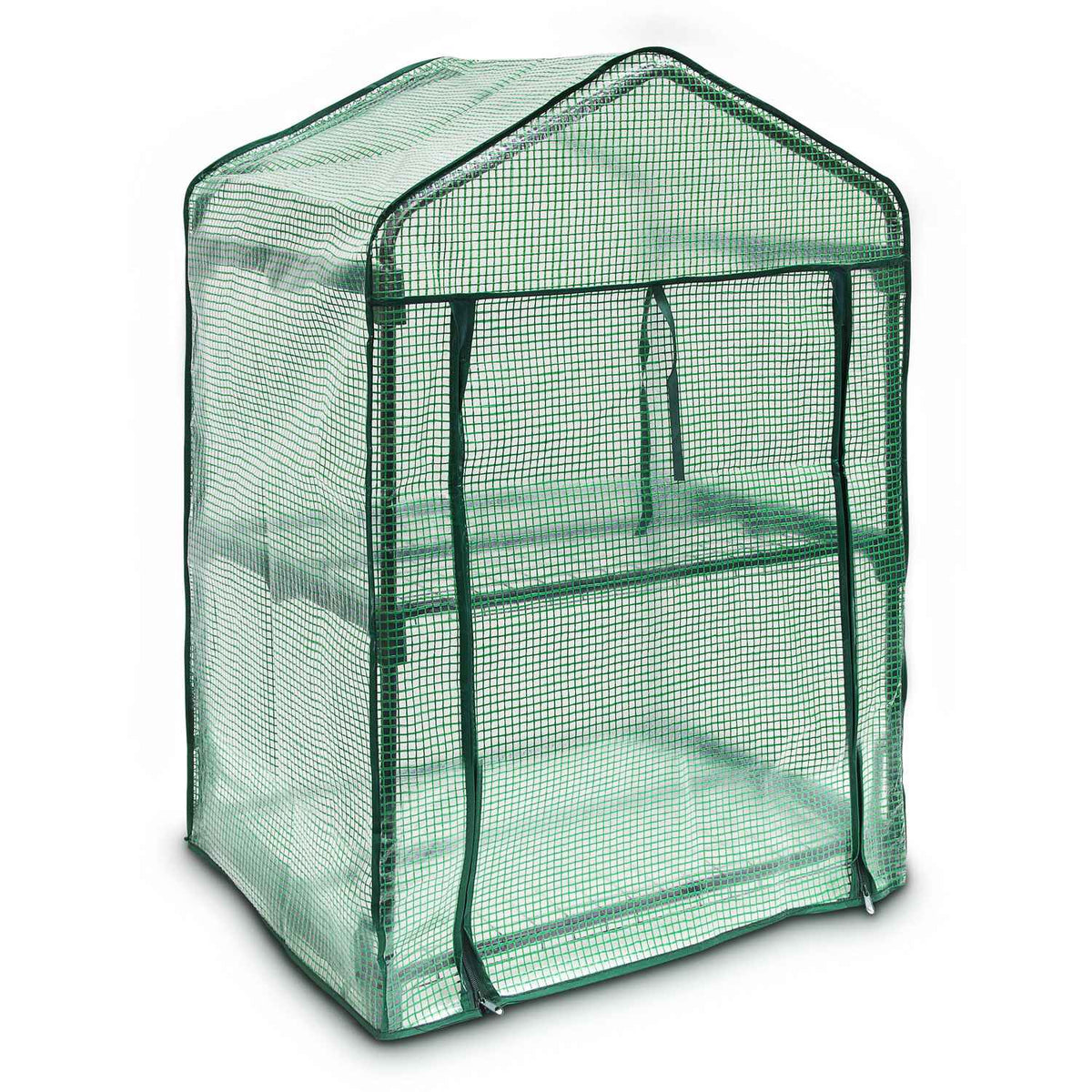 Greenhouse with net-reinforced PE foil