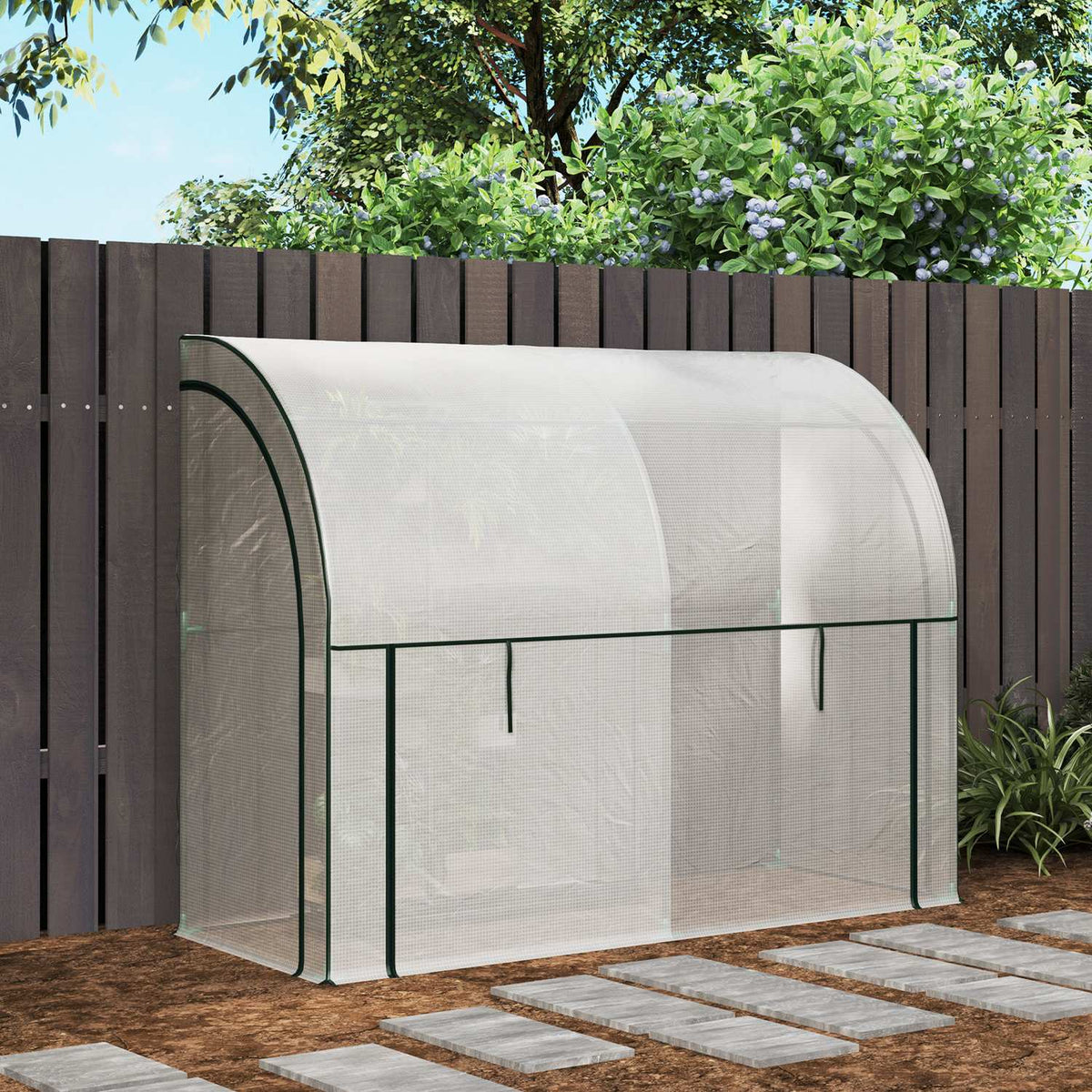 Greenhouse with rolling door, winterproof film greenhouse made of steel, greenhouse for balcony, garden, tomato house with UV protection 200x80x157cm tomato greenhouse for vegetables flowers plants white