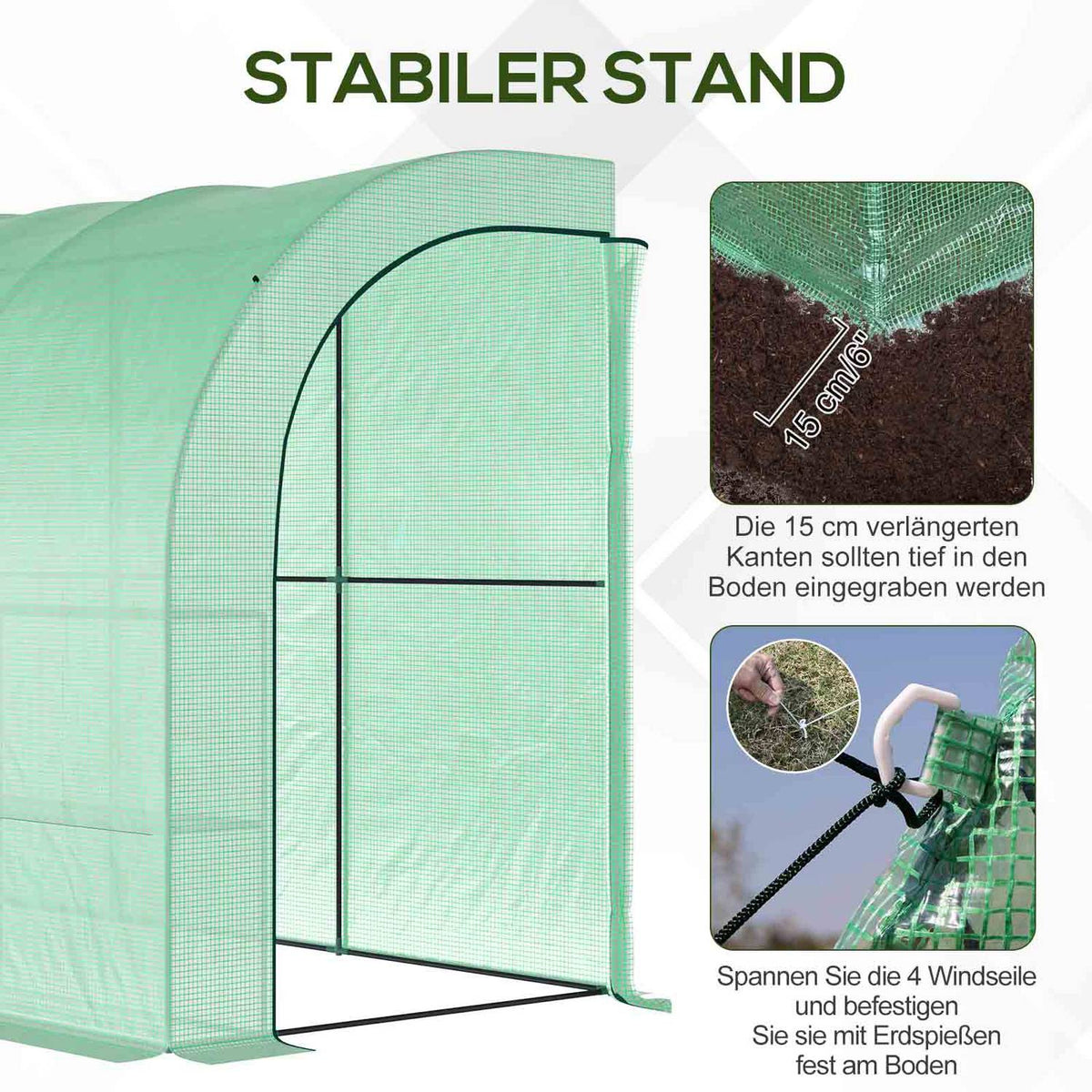 Greenhouse with shelves, windows, winter-proof film greenhouse made of steel, wall-mounted greenhouse for balcony, garden, tomato house 300 x 150 x 213 cm tomato greenhouse for vegetables, flowers, plants, green