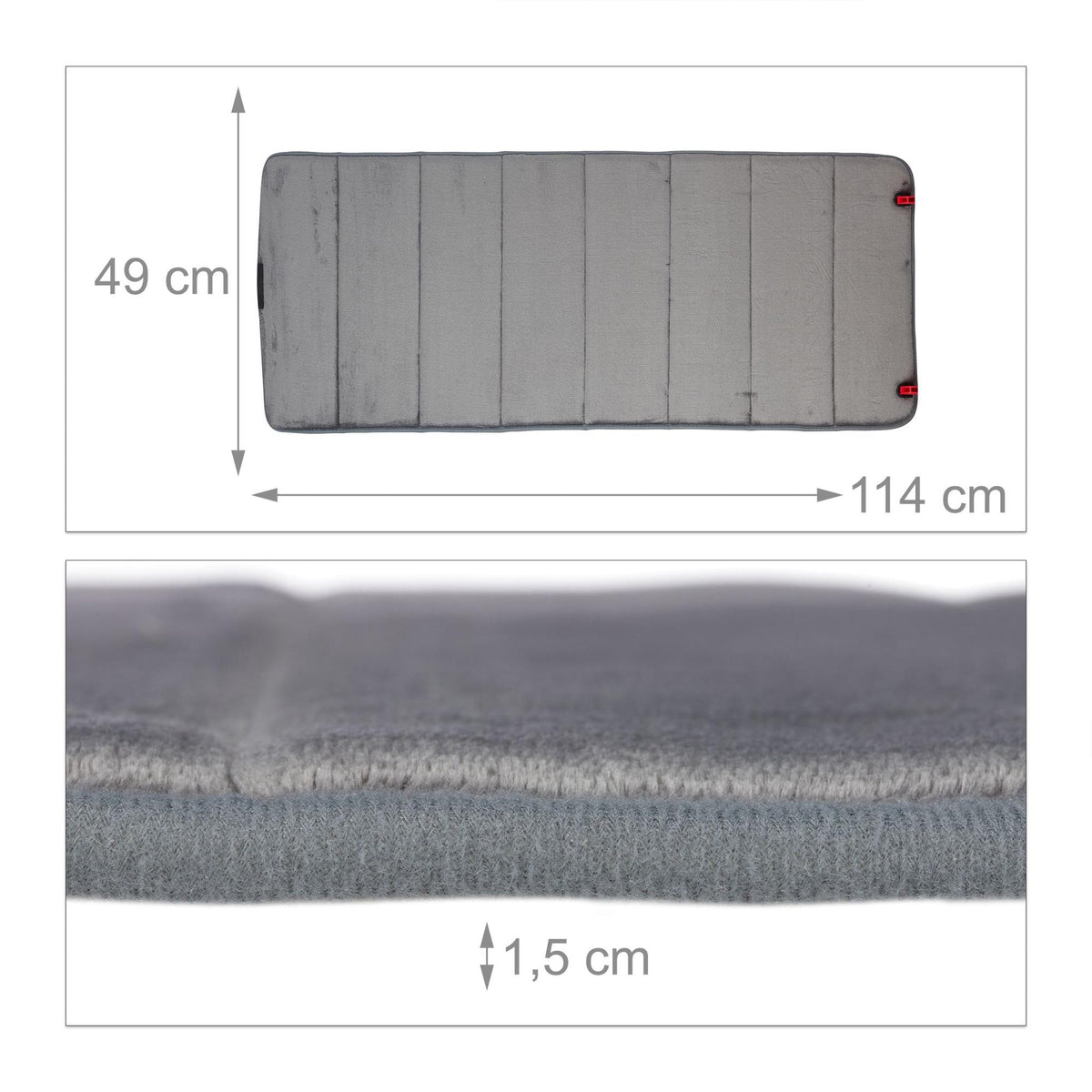 Grey Memory Foam Bathmat