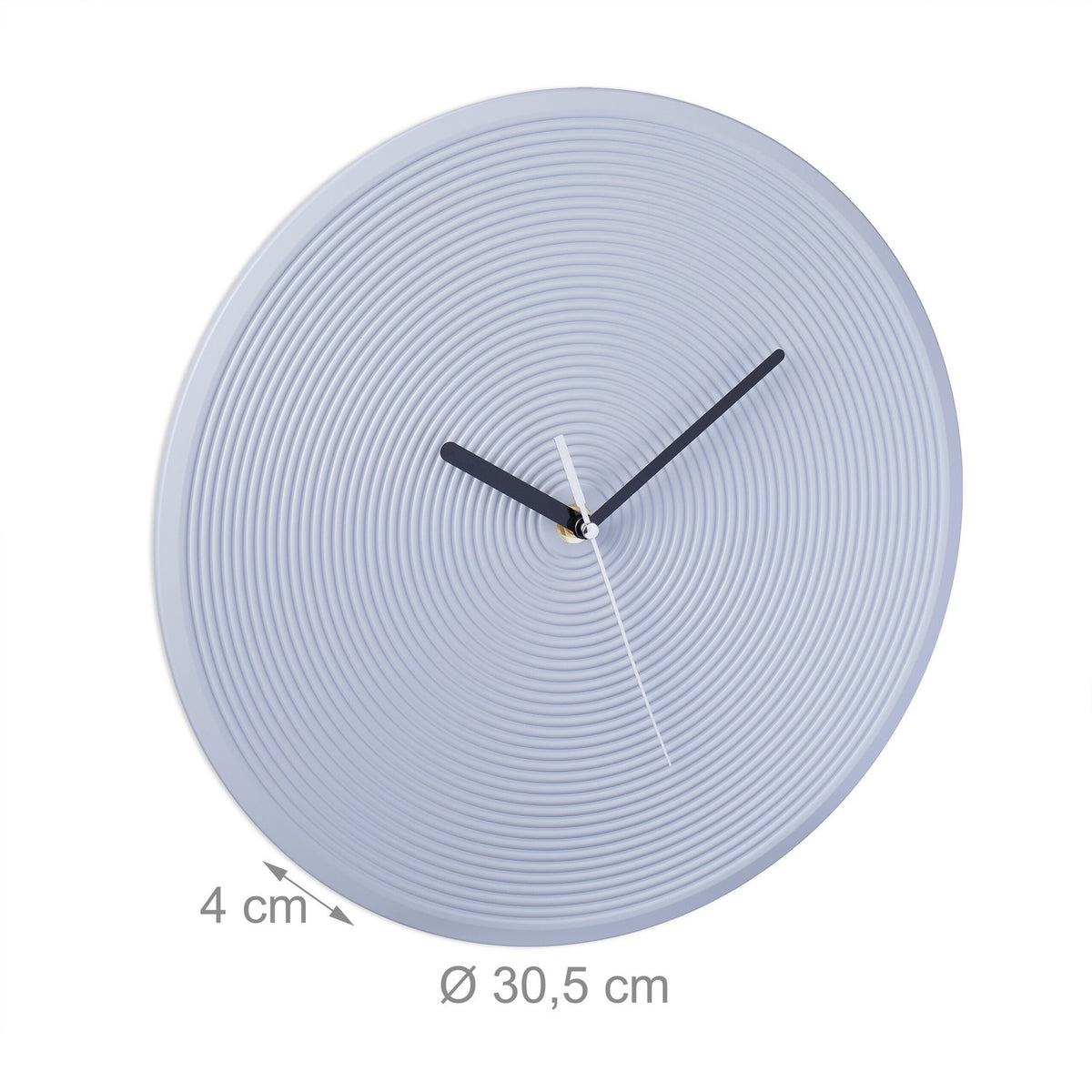 Grey Minimalist Wall Clock – No Numbers, Battery-Powered