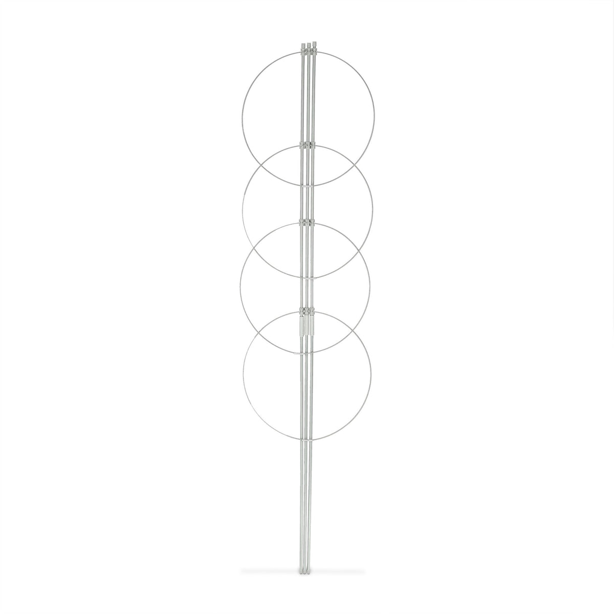 Grey Plant Supports with Rings, 120 cm