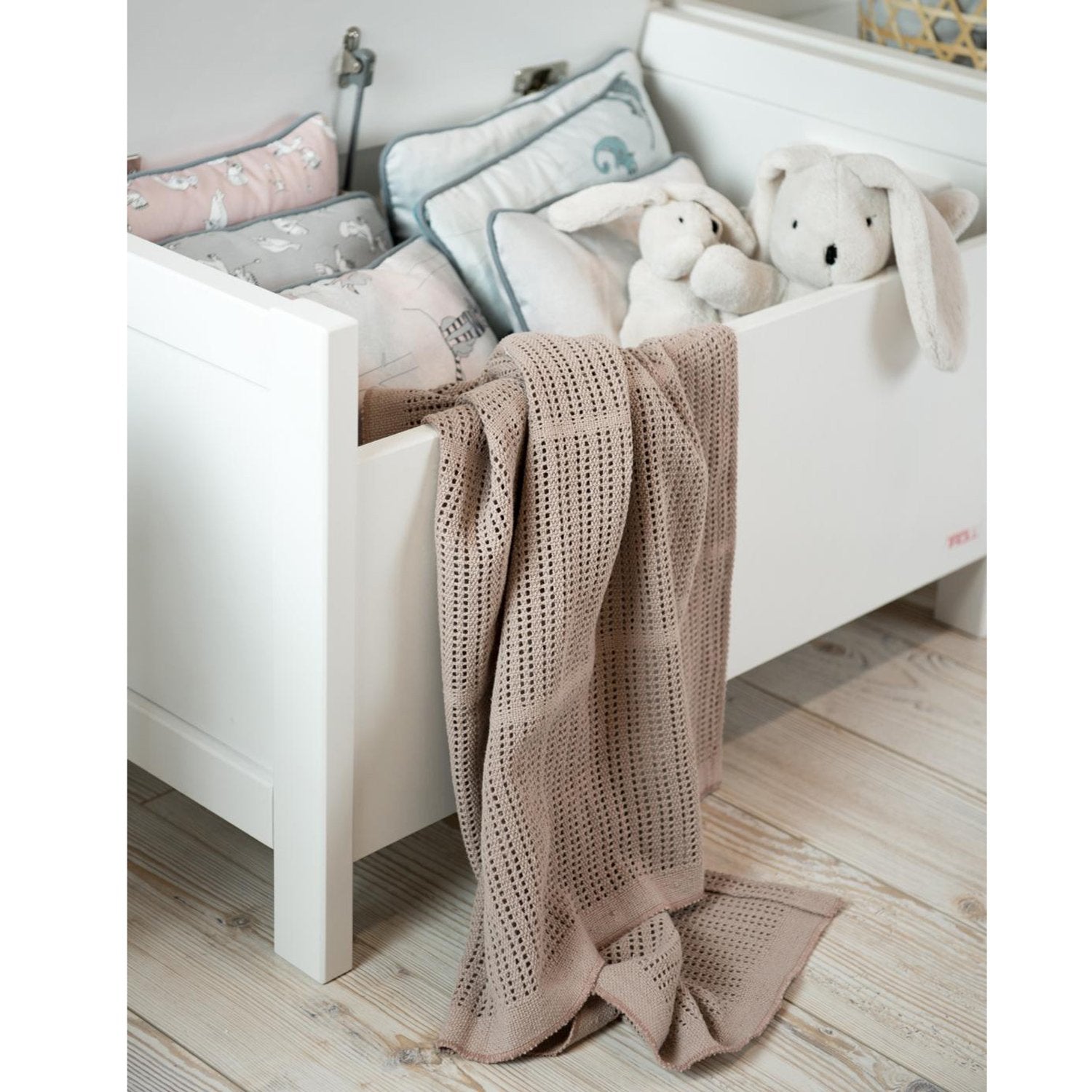 Grid felt Dusty Pink 75x100