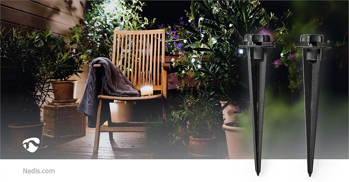 Ground Spike | 2 pcs. | Aluminum | Black