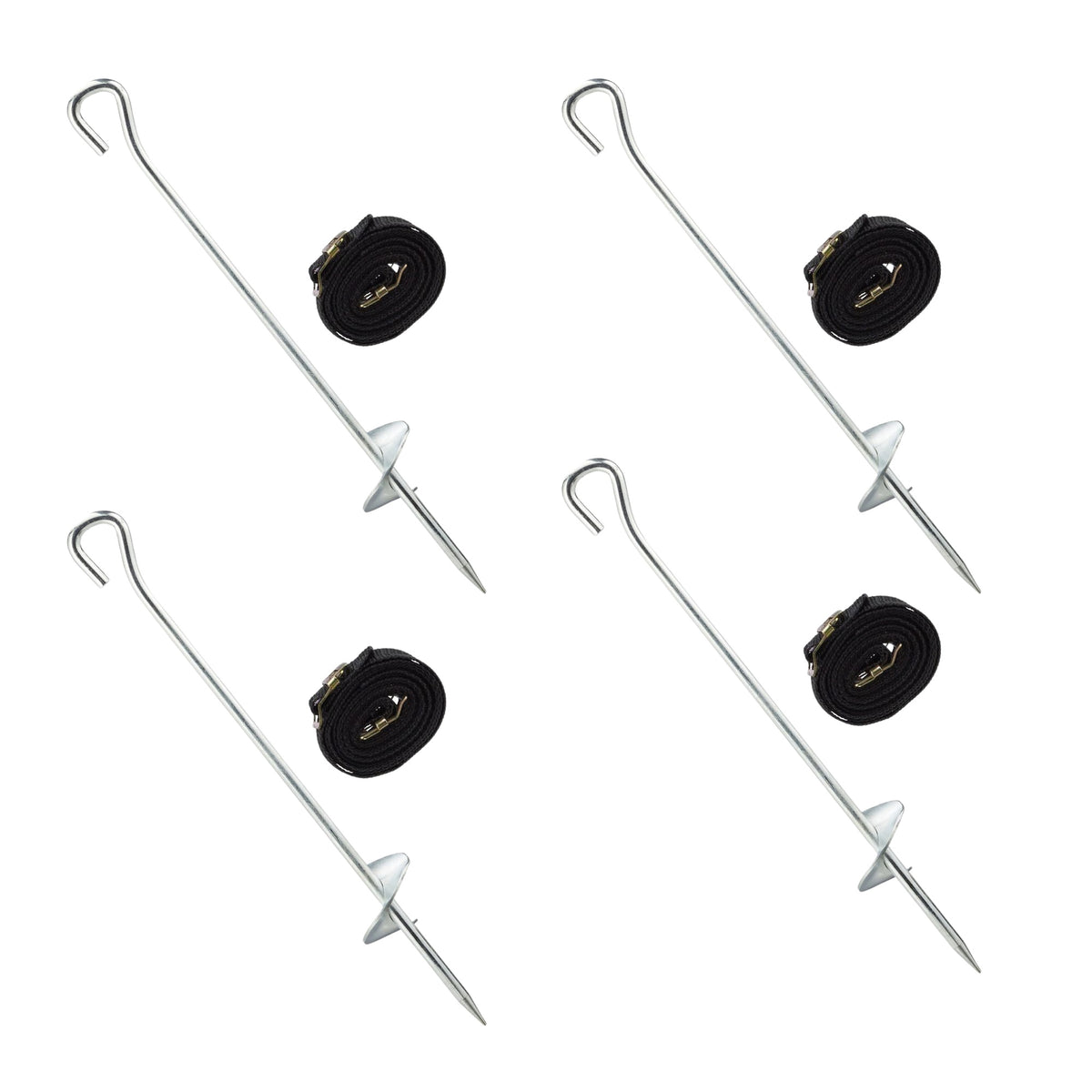 Ground anchor trampoline 8 parts