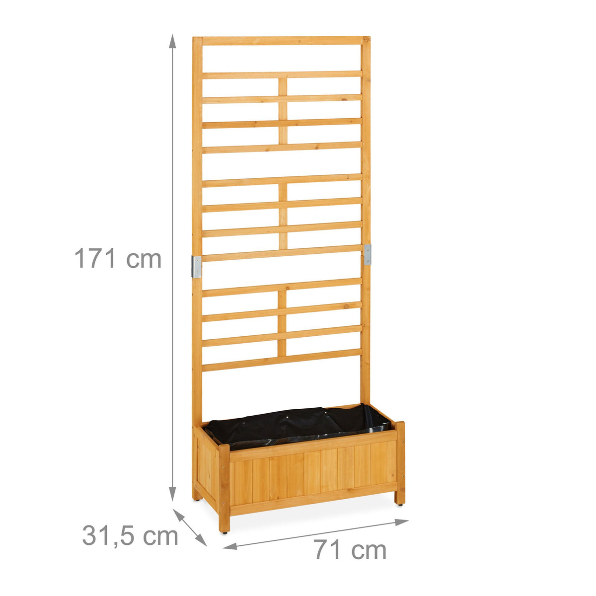 Growing box with trellis