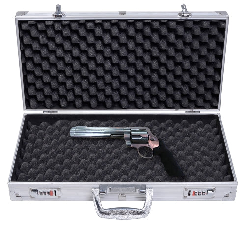 Gun Case with Foam Insert, Aluminum Frame, 47x25 cm