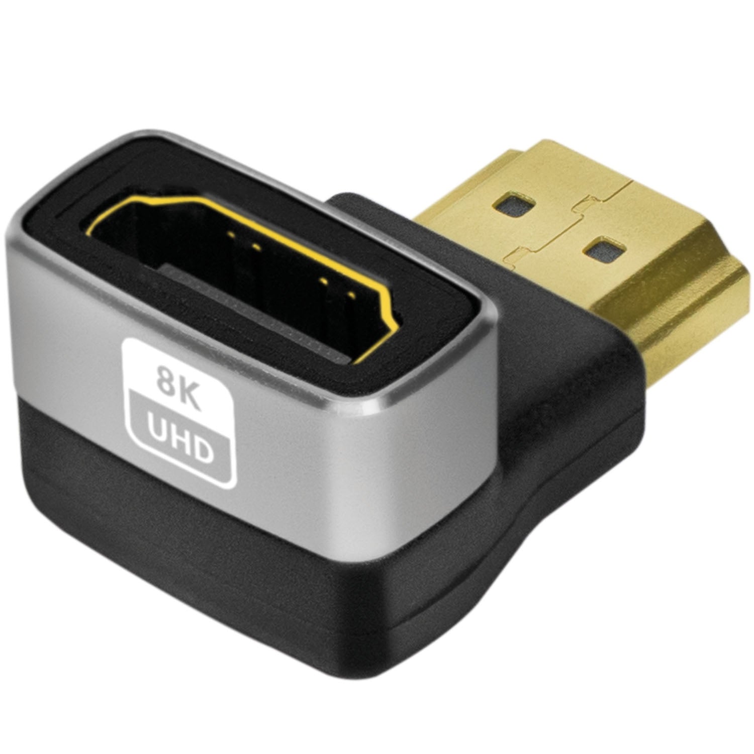 HDMI 2.1 Adapter, 90° Angled, 8K/60Hz, Male to Female
