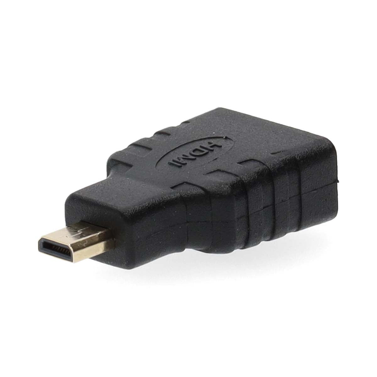 HDMI™ Adapter | HDMI™ Micro connector | HDMI™ Output | Gold Plated | Straight | ABS | Black | 1 pc. | Box