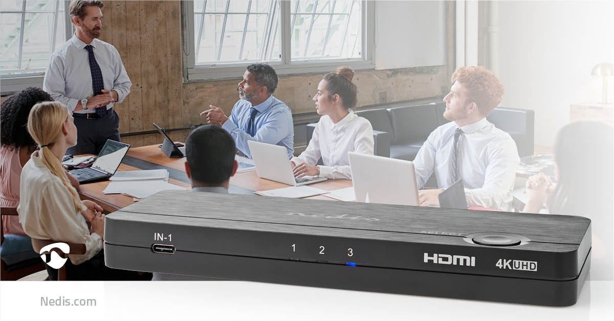 HDMI™ Converter | USB-C™ Female / 2x HDMI™ Input / 4x USB A Female | 1x HDMI™ Output | 1-way | 4K@60Hz | 18 Gbps | ABS | Anthracite