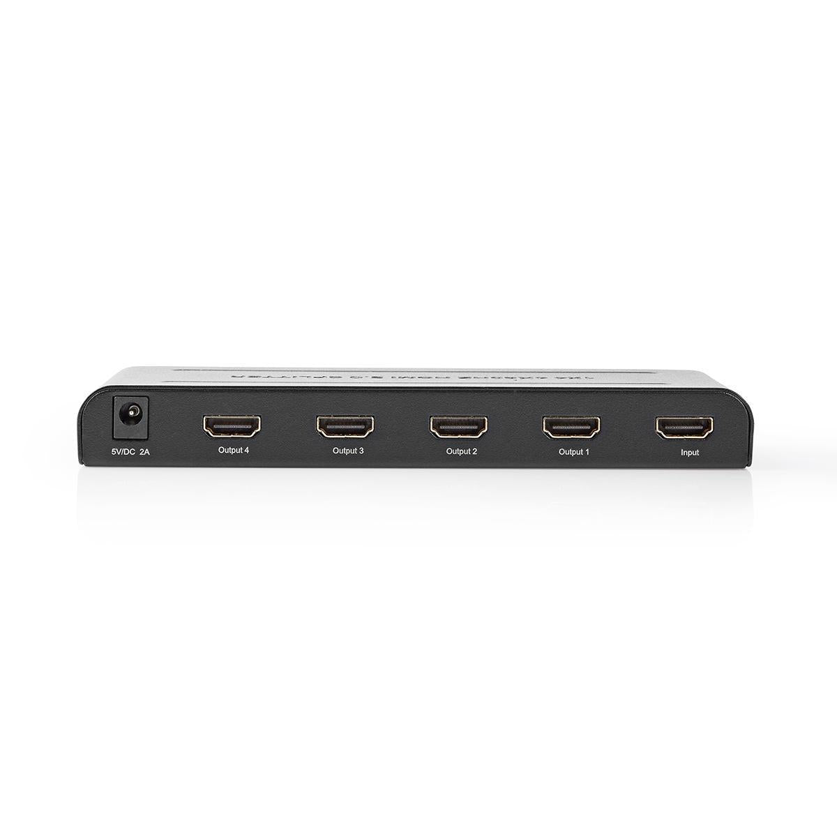 HDMI™ Splitter | 4-Port port(s) | HDMI™ input | 4x HDMI™ Output | 4K@60Hz | 18 Gbps | Metal | Anthracite