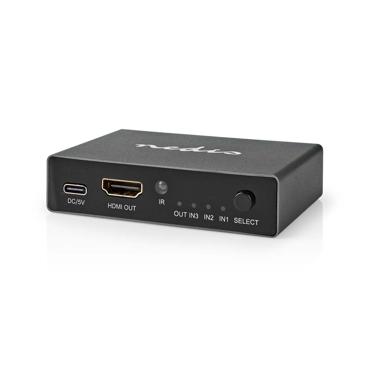 HDMI™ Switch | 3-Port port(s) | 3x HDMI™ Input | HDMI™ output | 8K@60Hz | 45 Gbps | Remote controlled | Aluminum | Anthracite