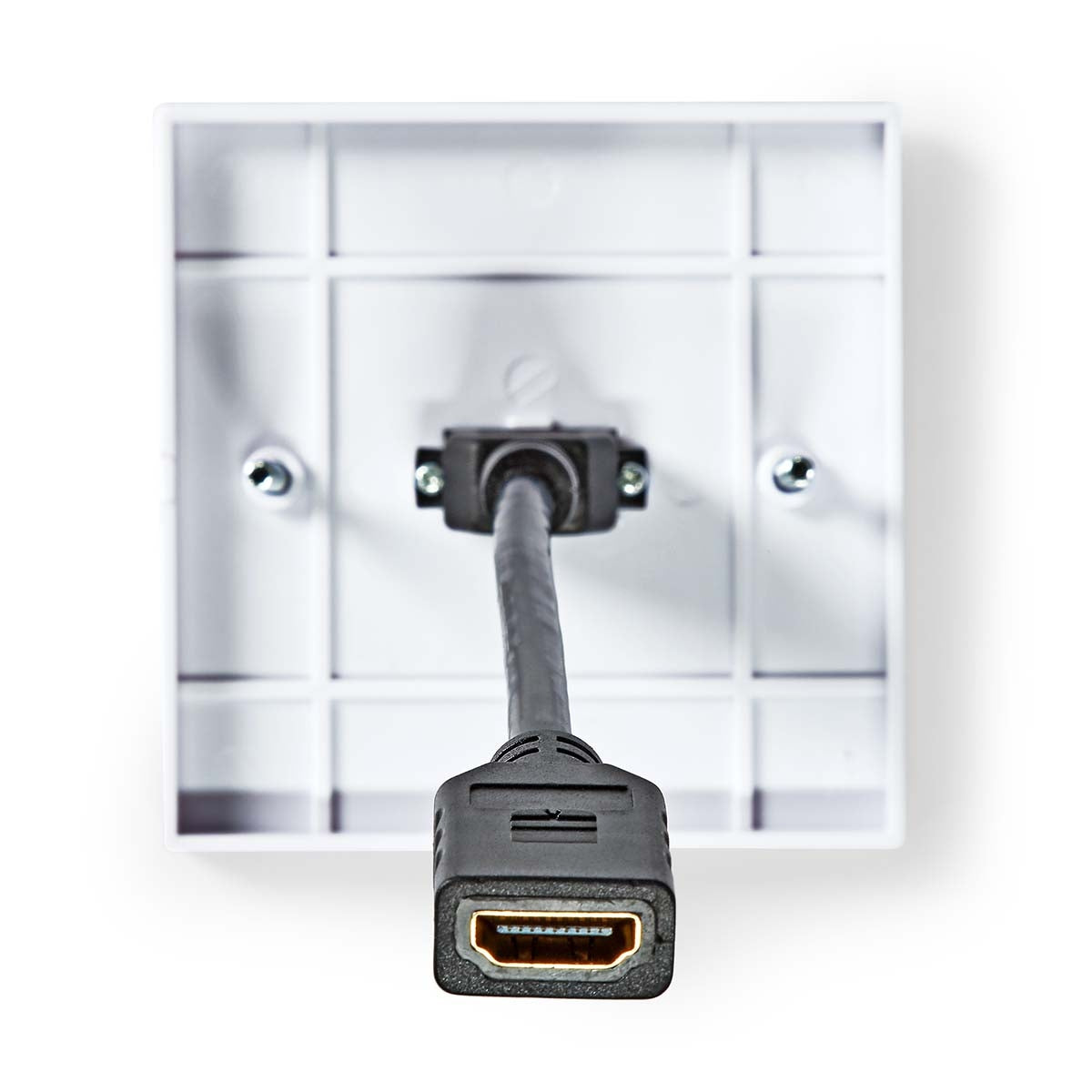 HDMI™ Wall Box | 1x HDMI™ Female | 4K@60Hz | HDMI™ Output | Black | 18 Gbps | Gold Plated | Box