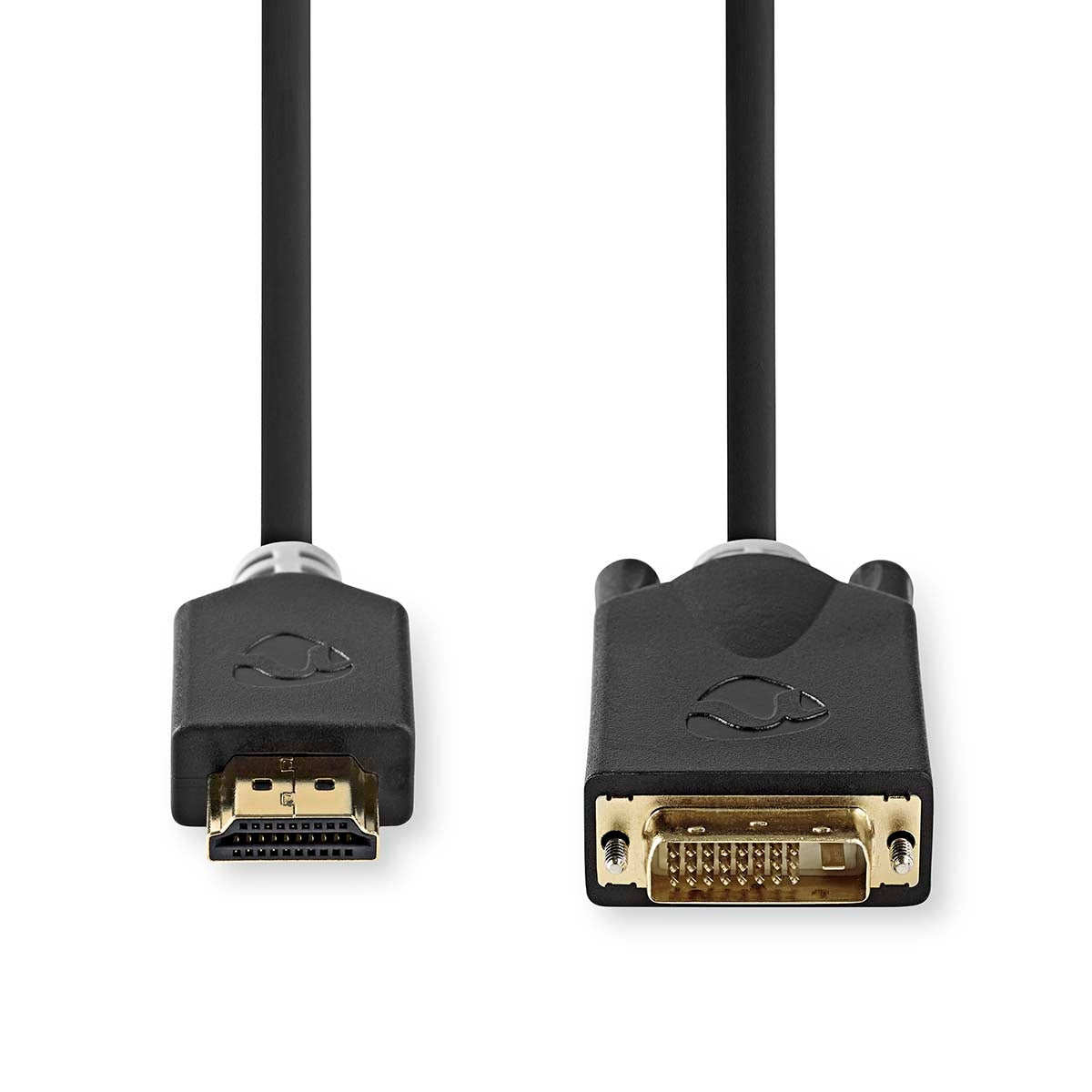 HDMI™ cable | HDMI™ Connector | DVI-D 24+1-Pin Male | 1080p | Gold Plated | 2.00 m | Straight | PVC | Anthracite | Window Box with Euro Lock