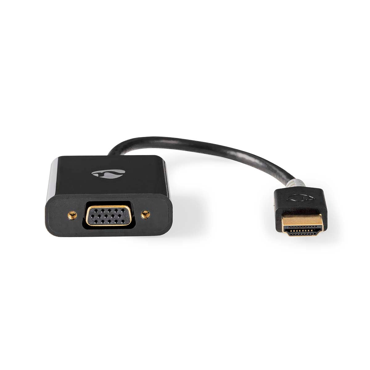HDMI™ cable | HDMI™ Connector | VGA female 15p / 3.5 mm Female | 1080p | Gold Plated | 0.20 m | Straight | PVC | Anthracite | Window Box with Euro Lock