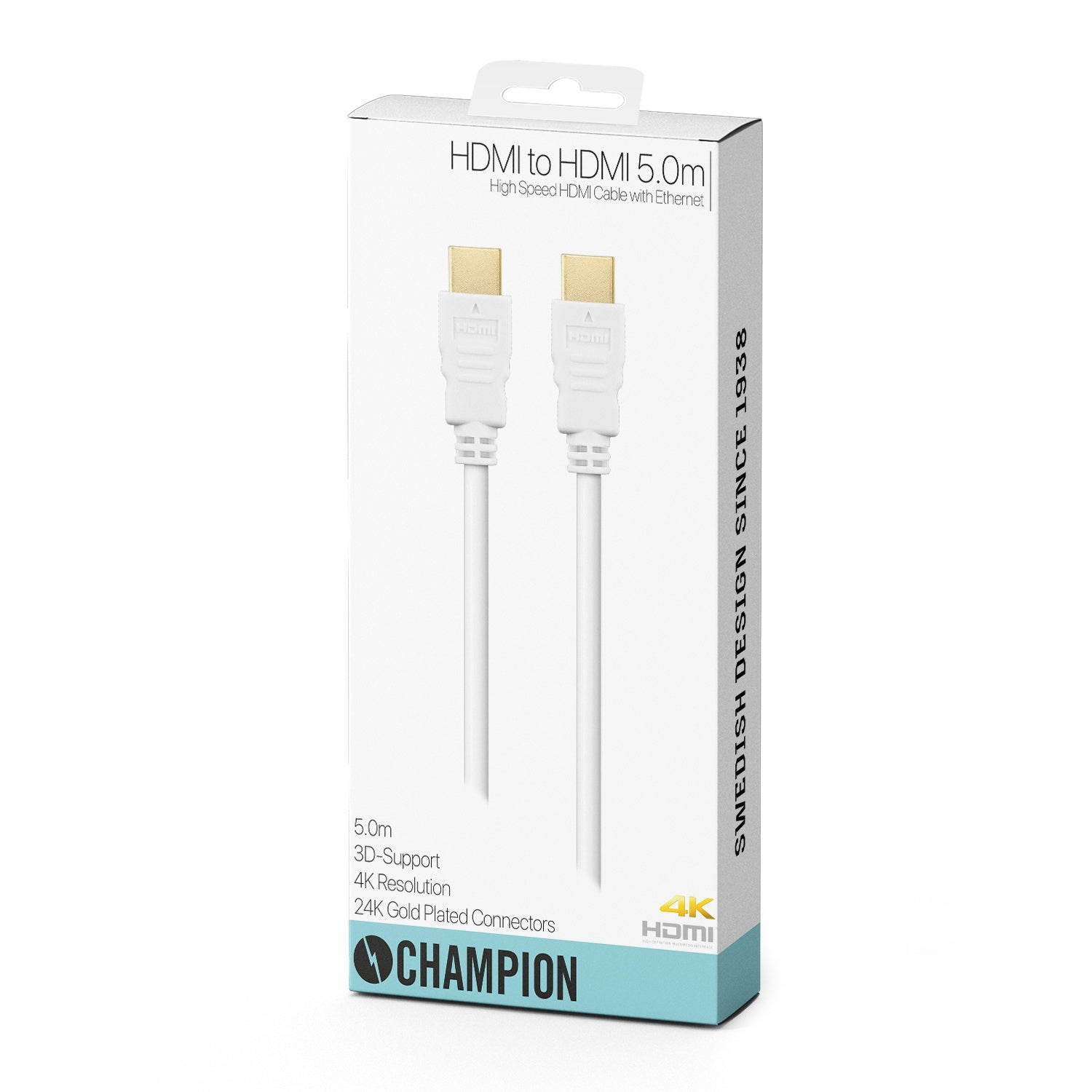 HDMI cable Ha-Ha White 5.0m