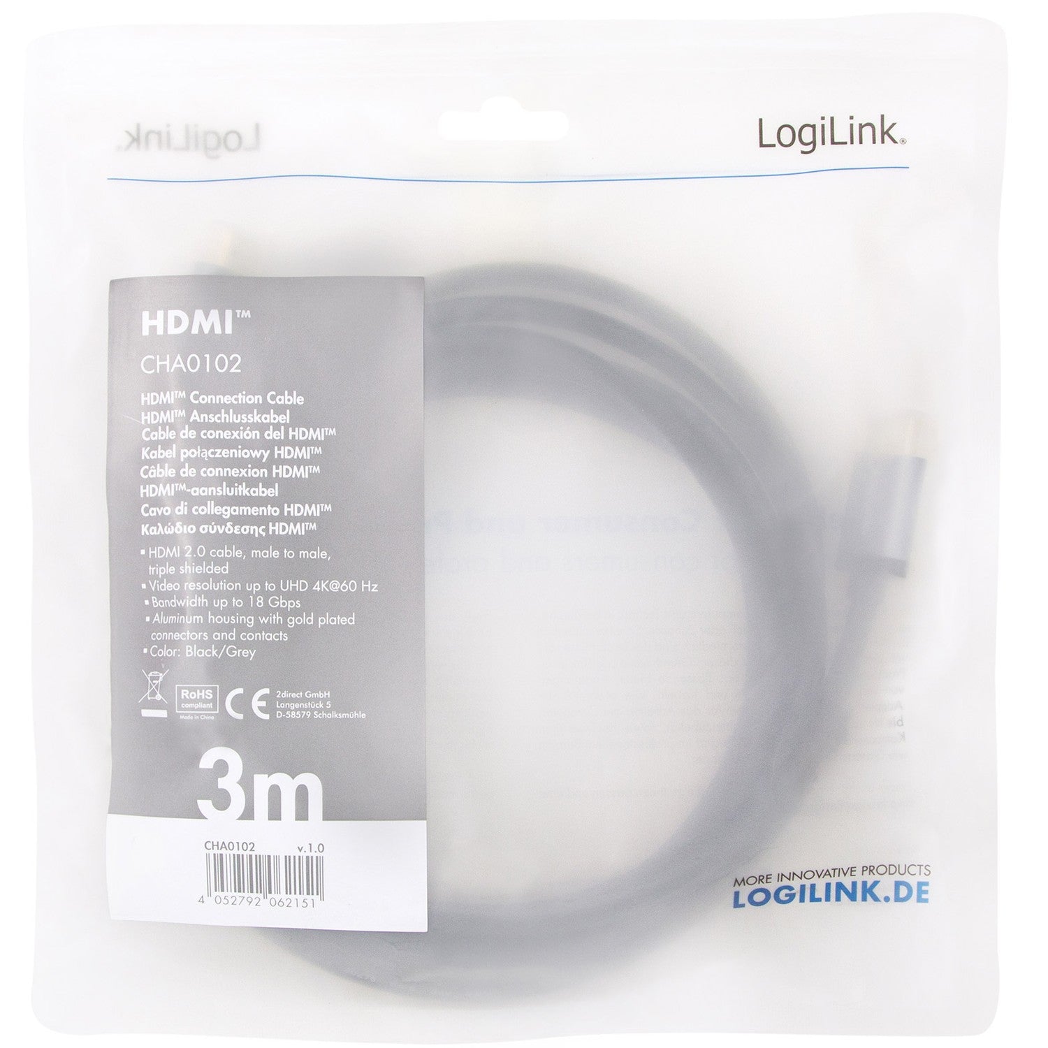 HDMI cable Premium High Speed HDMI 4K/60Hz 3m