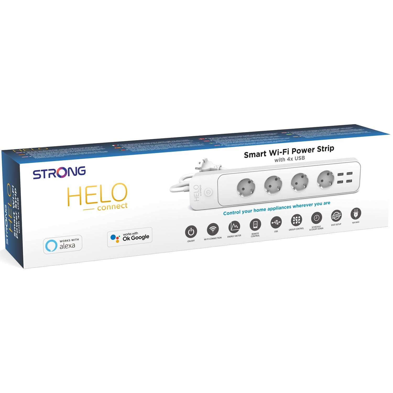 HELO Wi-Fi Branch connector 4 x 230V + 4 x USB