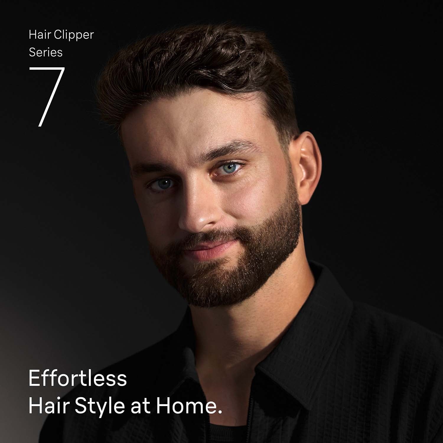 Hair Clipper Series 7 with 5 Styling Tools, Black/Grey