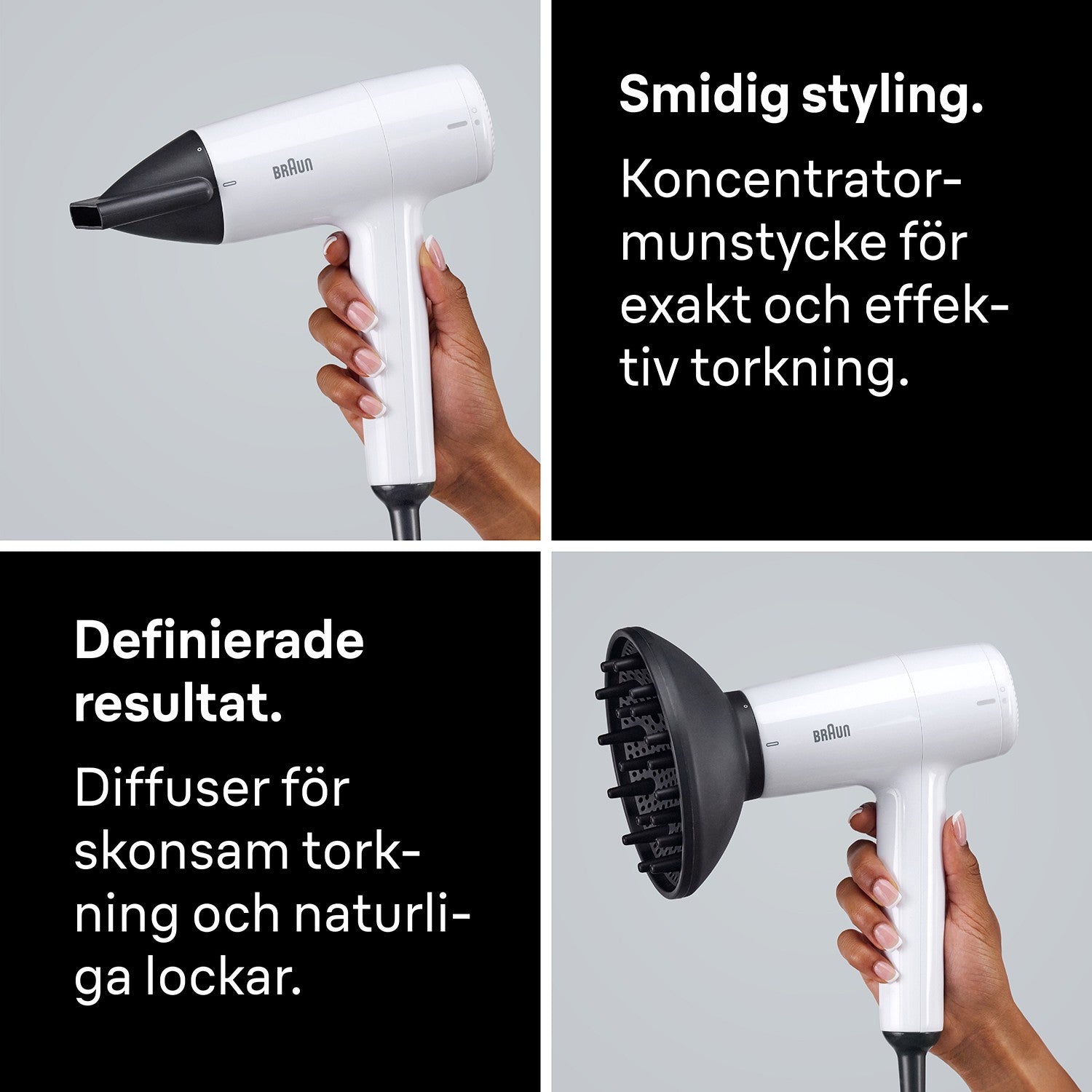 Hair Dryer 1800W, 3 Heat And Speed Settings, Diffuser