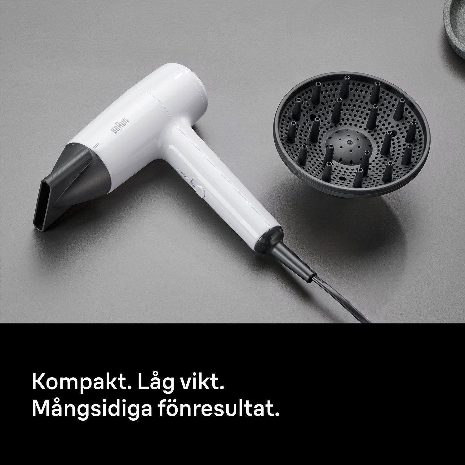 Hair Dryer 1800W, 3 Heat And Speed Settings, Diffuser