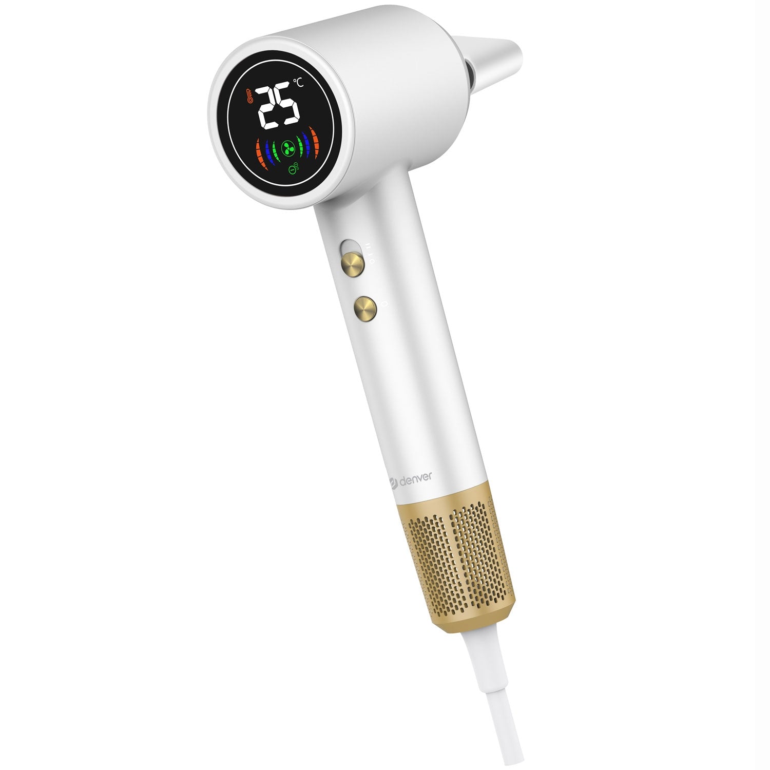 Hair dryer with LED display HDD-1400 White