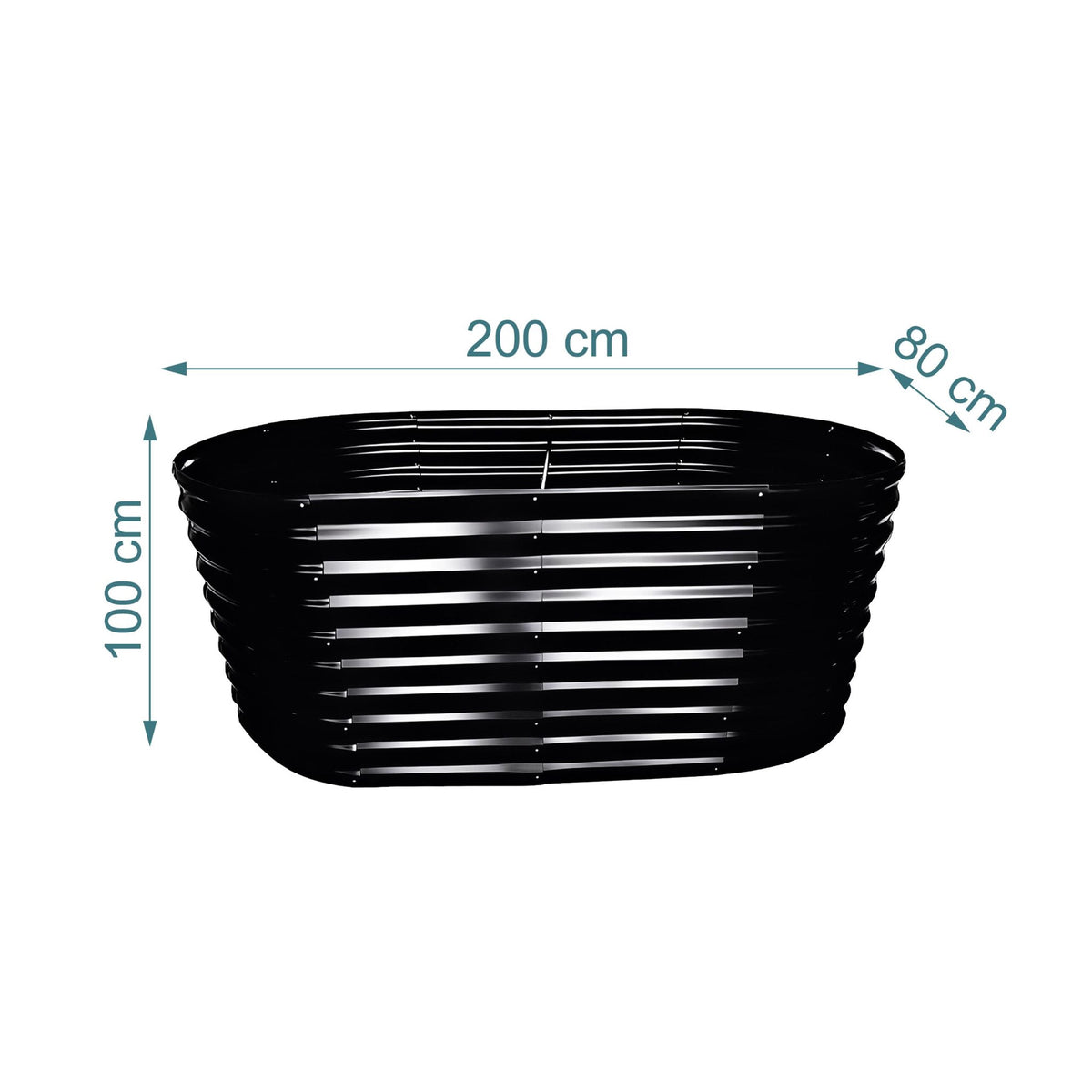 Half-Round Galvanized Metal Raised Garden Bed